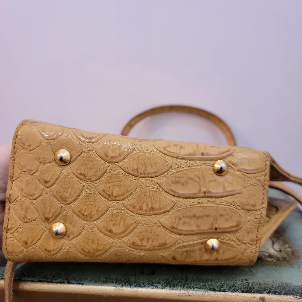 Sergio Cerruti Roma Vintage Avante Garde Mini Tan Leather Handbag - Picture 4 of 14